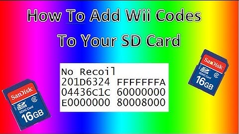 [TUTORIAL] ~Hack~ How to Add Wii Codes to Your SD Card