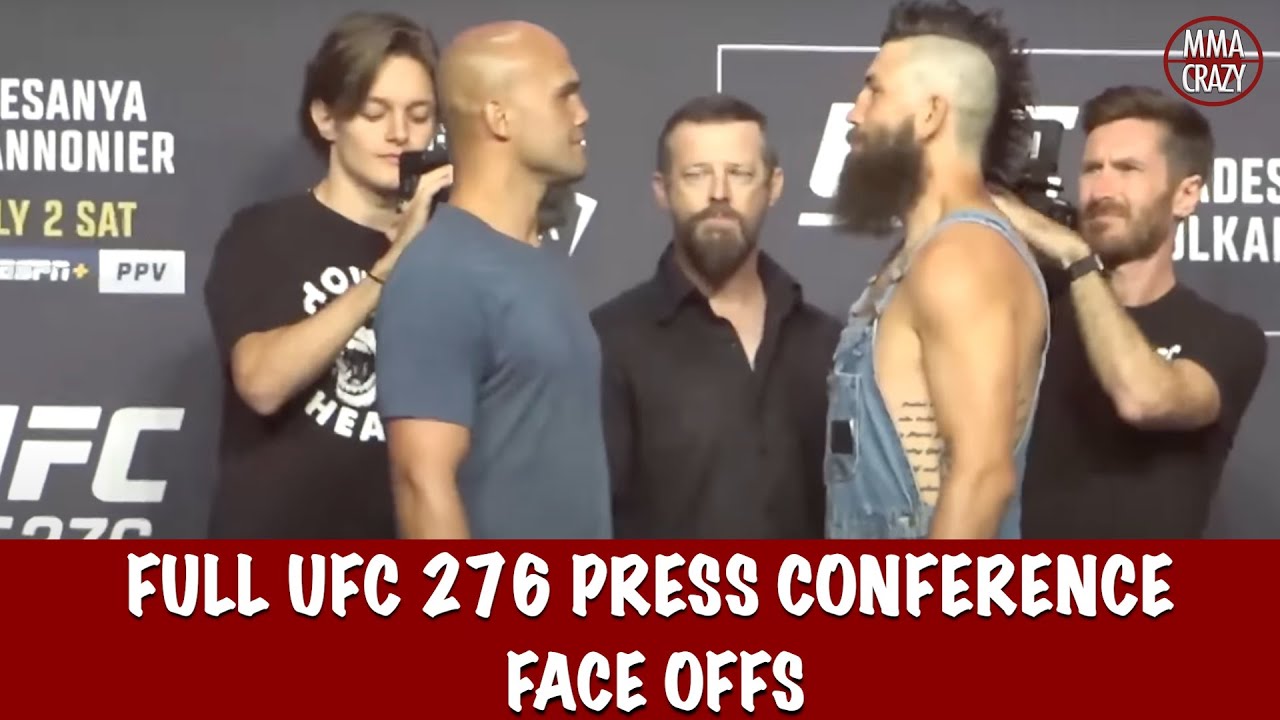 Full UFC 276 Pre Fight Press Conference Face Off Highlights YouTube