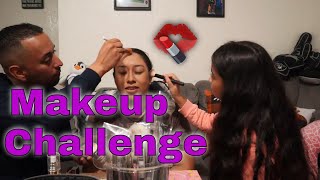 Husband \& 7 year old niece do my makeup|| Yaya G