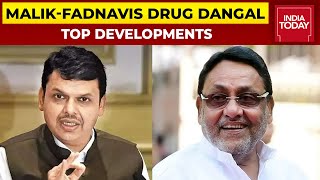 Nawab Malik-Devendra Fadnavis Spar Over 'Drug Nexus' Links; Aghadi Vs Sameer Wankhede | Top Updates