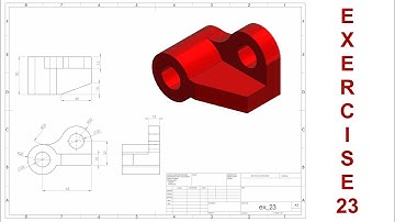 ⚡ SOLIDWORKS || Beginners Tutorial || Exercise - 23 || with narration.