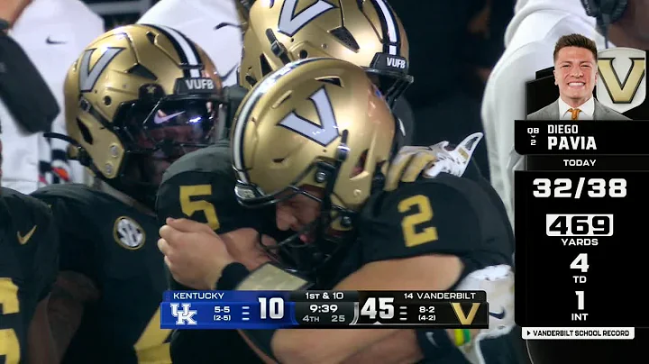 Diego Pavia gets STANDING OVATION after setting Vanderbilt record for passing yards | ESPN CFB