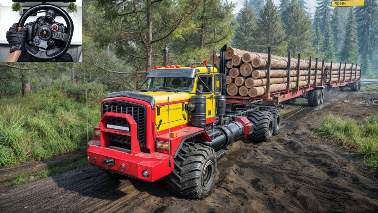 Insane Logging Challenge with TWM G500 | SnowRunner | Logitech G29 ...