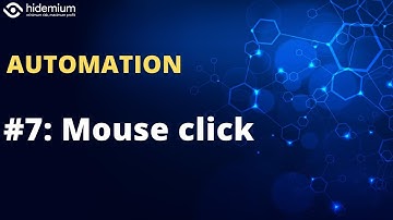 Tutorial #7: Mouse click
