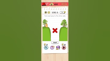 Brain Test Level 13: Tom must jump to the other side.