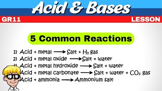 Common Acid Base Reactions Grade 11