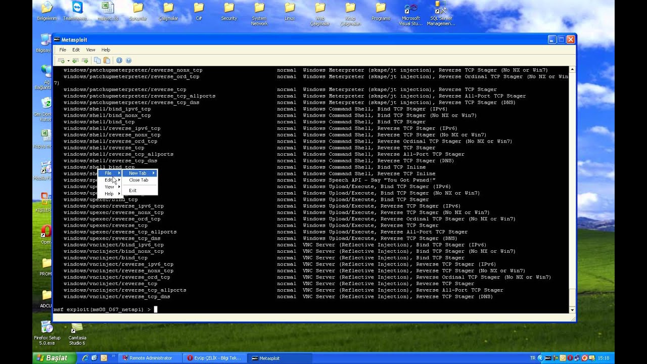Windows XP-SP3 Hacking - MetaSploit 3.7.2 // Eyüp ÇELİK Bilgi ...