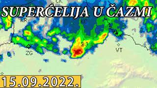 Olujno nevrijeme u Čazmi 15.09.2022. | ANIMACIJA RADARA