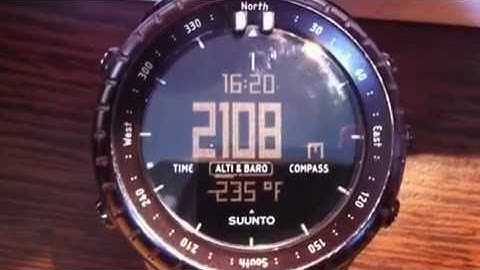 Suunto Core All-Black alti-baro and thermometer problem