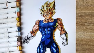 How to Draw ULTRA Majin Vegeta [ Dragonball Legend ]