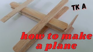 Pesawat dari Stik Es Krim Tipe 1 || Cara membuat pesawat || Stik Handcraft