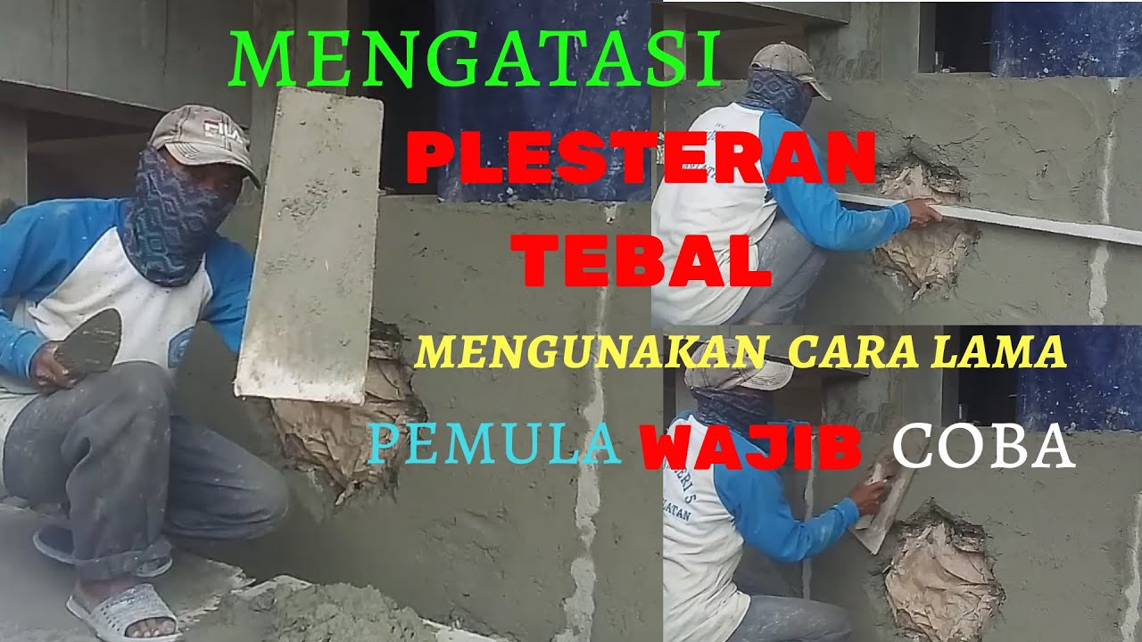 Cara plester  dinding bata  merah super tebal YouTube