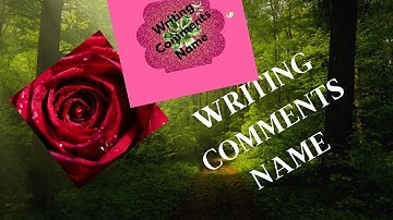Writing Comments Name 🧡🤍🩶🩷