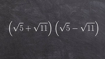 Multiplying Using the Difference of Two Squares When Given Radical Terms