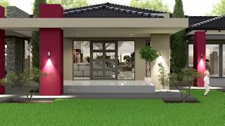 Houseplan Modern 4 Bedroom House Plan & 3D Walkthrough | Spacious Family Home Design