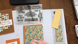Full Kraftin' Kimmie Stamps  Fall cards with Stencils and a Fun Fold: Pumpkin Kisses stamp set Guide
