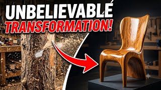 🔥 From a Simple Tree Trunk to a Stunning Masterpiece! 🤯🌳 Watch This Craftsman Transform Raw Wood Update