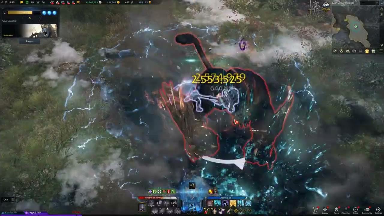 Lost Ark Rage Hammer Vs Gravity Training Lost Ark 1540 Gravity Training Destroyer Hanumatan solo - YouTube