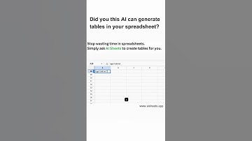 AI Formats Your Spreadsheets Like a Pro! ✨