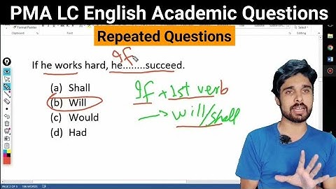 PMA 151 LC Academic Test English Questions | English Grammar