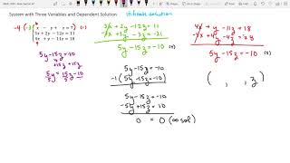 Solving a 3 variable system with infinite solution answer Profile