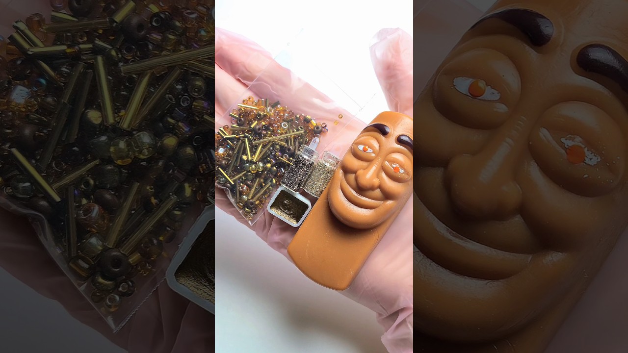 Slime ASMR 🤎✨🪙 | Bronze & Gold Beads Mixing | Slime Therapy