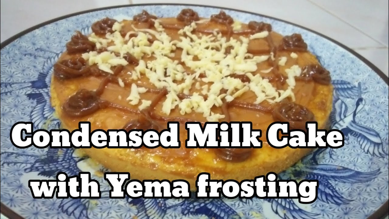 Condensed Milk Cake in Rice cooker w/ Yema frosting Tagalog YouTube