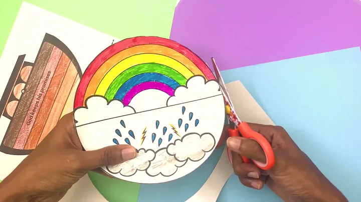 Noah's Ark Printable, Sunday school Craft, Bible Story Activity kids, Spinner Wheel ,gods promise