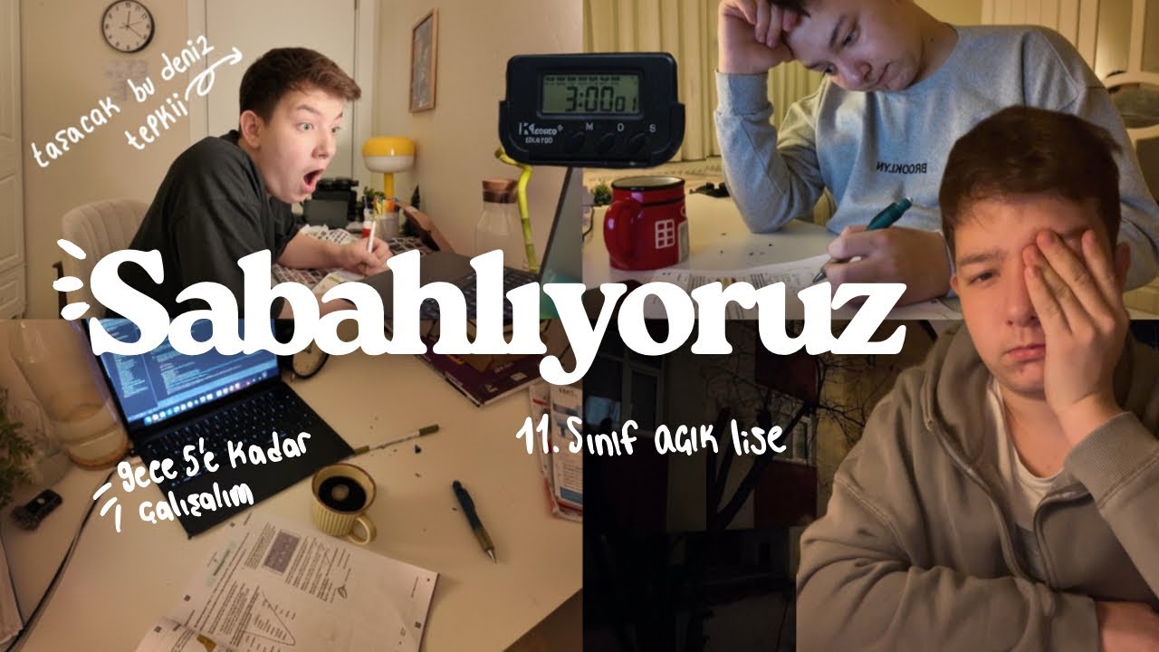sabah 5’e kadar birlikte çalışalım😴/açık lisede olmak🤌🏻,ders çalışma günlüğüm📚#1