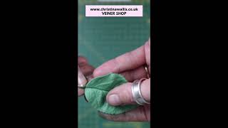 Sugarflowers, Using Apple Leaf Veiner: How to Wire / Vein Foliage #shorts