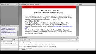 18: Applied Hazard Mitigation Research: National Survey of SHMOs and a Comparative Study of Buyouts