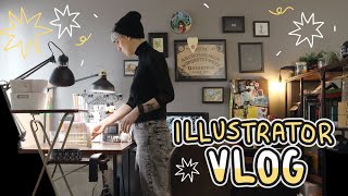 studio vlog ● painting, packing, & puttanesca || FREELANCE ILLUSTRATOR