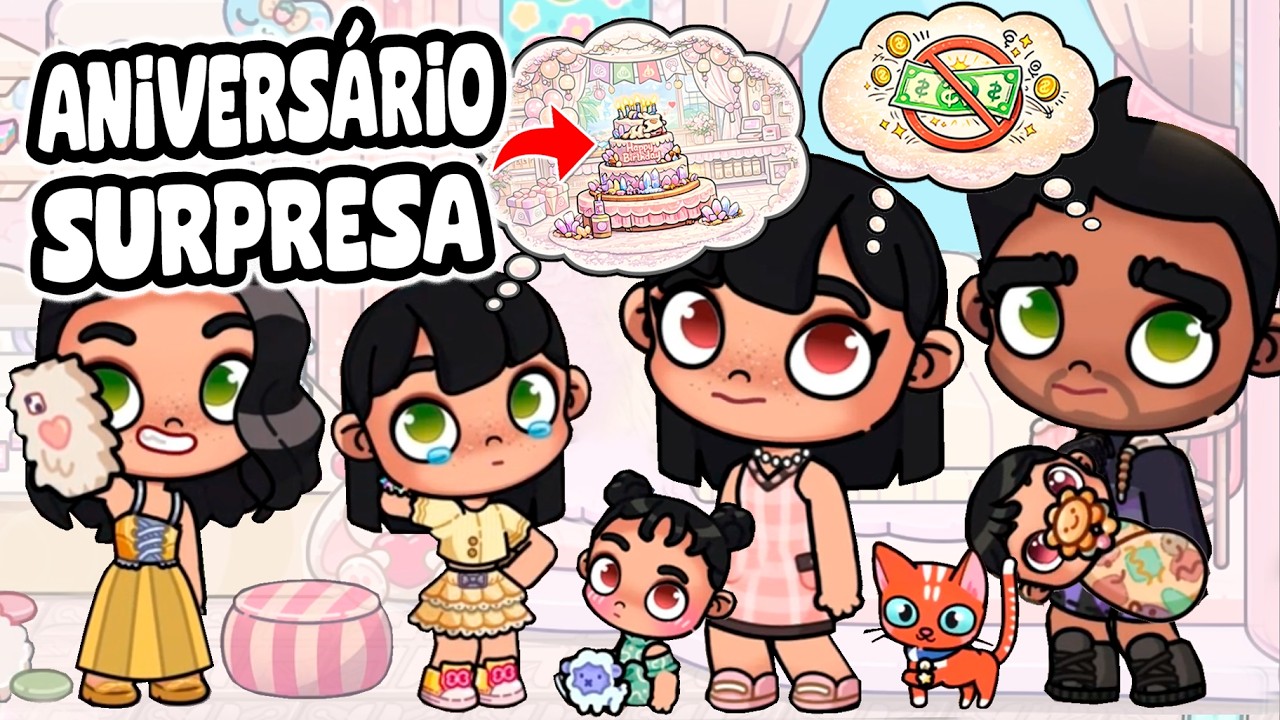 ROTINA FESTA DE ANIVERSÁRIO SURPRESA NA CASA NOVA -ANY PATTER, PAZU AVATAR WORLD ROTINAS E HISTÓRIAS
