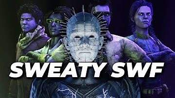 SWEATY 4 MAN SWF VS PINHEAD ON GARDEN OF JOY! Dead by Daylight