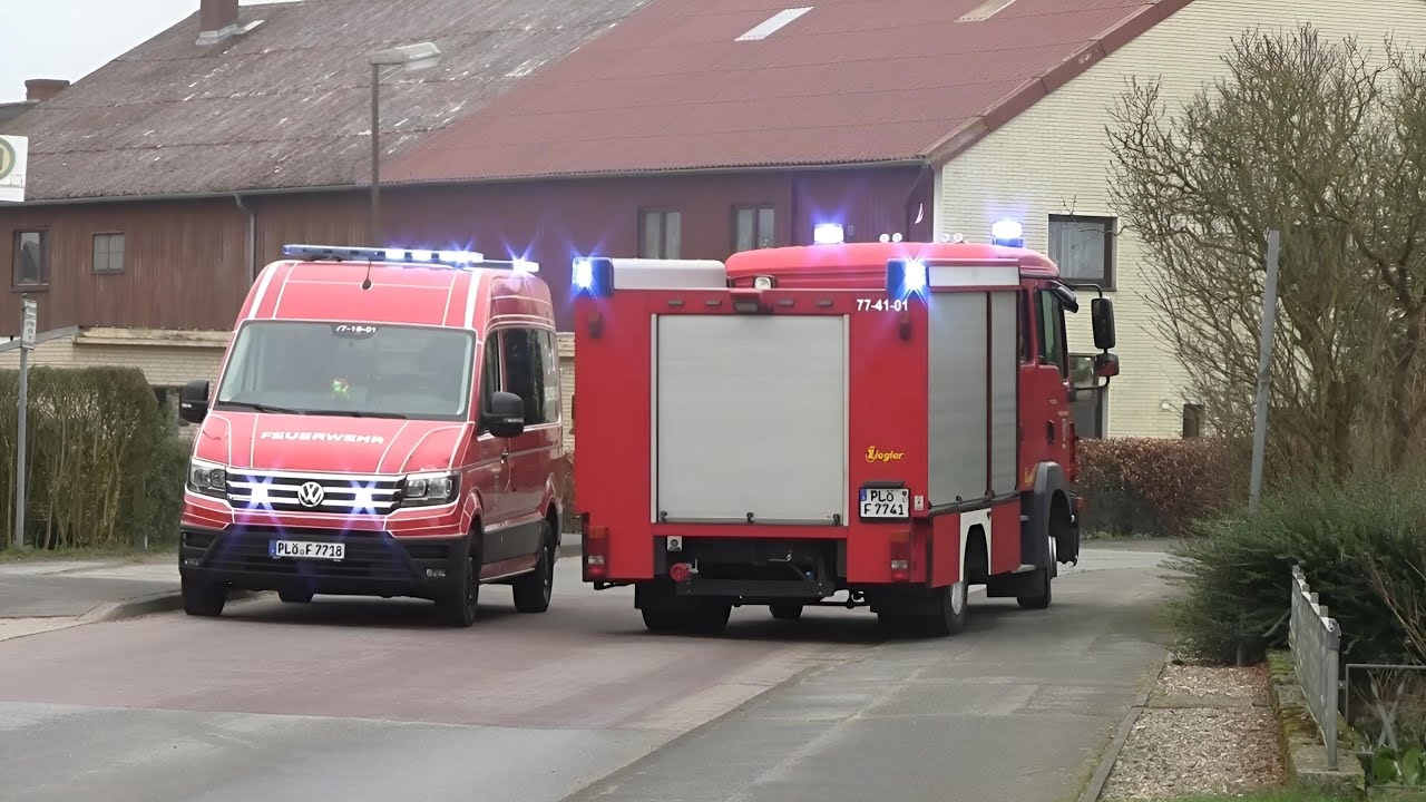 [BMA ausgelöst] Einsatzfahrt FF Boksee + Sirenenalarm E57