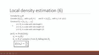Intro to Local (non-parametric) Density Estimation Methods, slecture