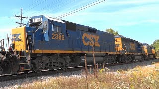 CSX Train With Lots of Engines Plus Auto Rack