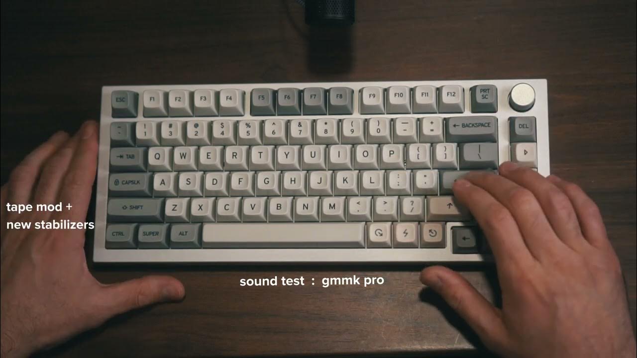 GMMK Pro New Stabs + Tape Mod Sound Test YouTube