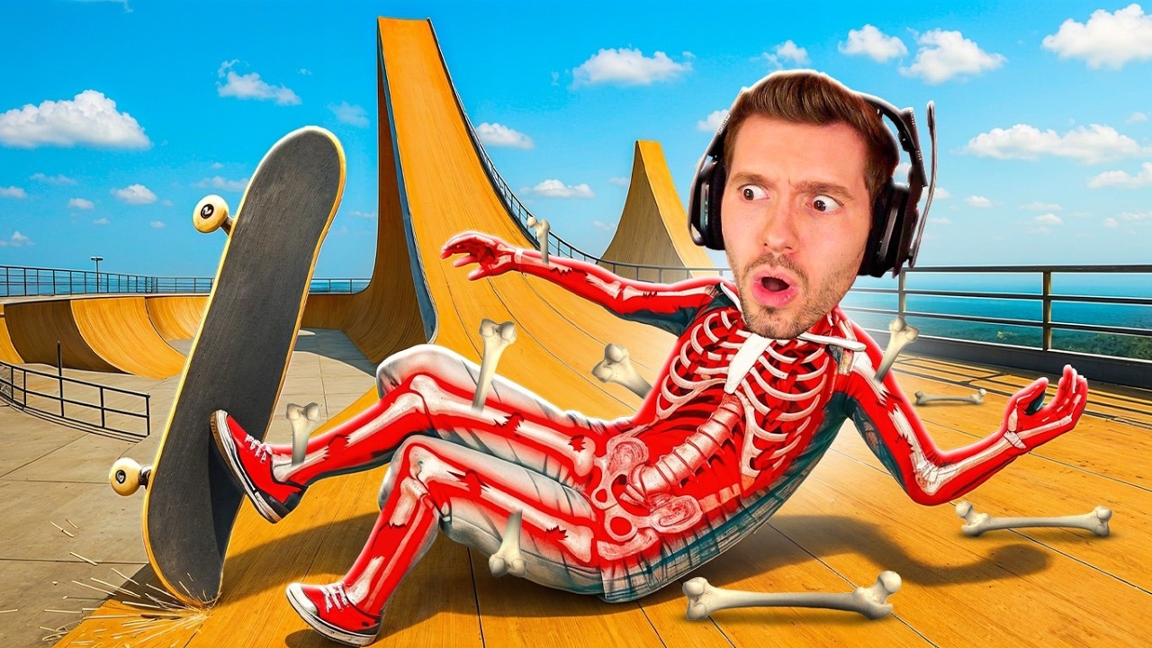 SKATE. quebrando OSSOS na MEGA RAMPA! (skate 4)