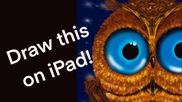 Digital art for absolute beginners on iPad | using procreate free brushes | How to draw an owl