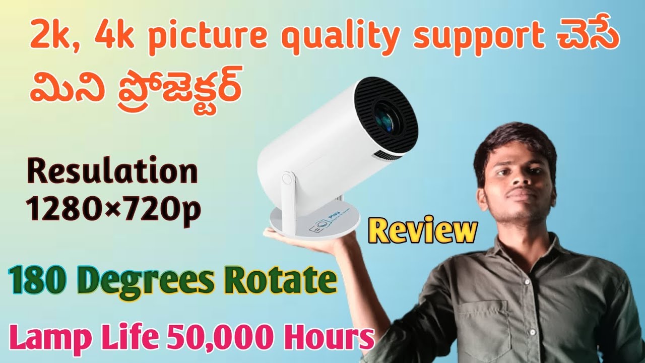 HY300 Freestyle 180 Degree Rotation hd 4k support led android