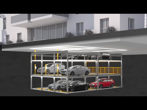 Semi-Automated Puzzle Parking System Animation