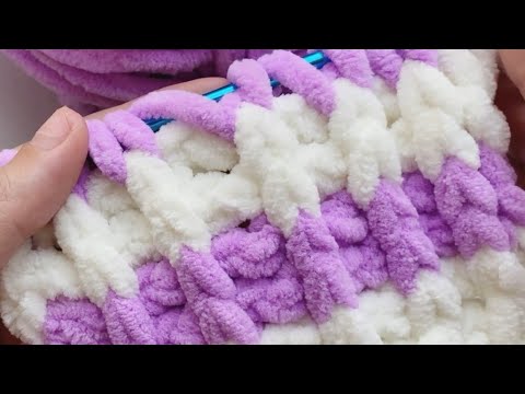 🧶How to crochet simple tunisian stitch - YouTube