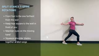 Split Stance T-Spine Rotations