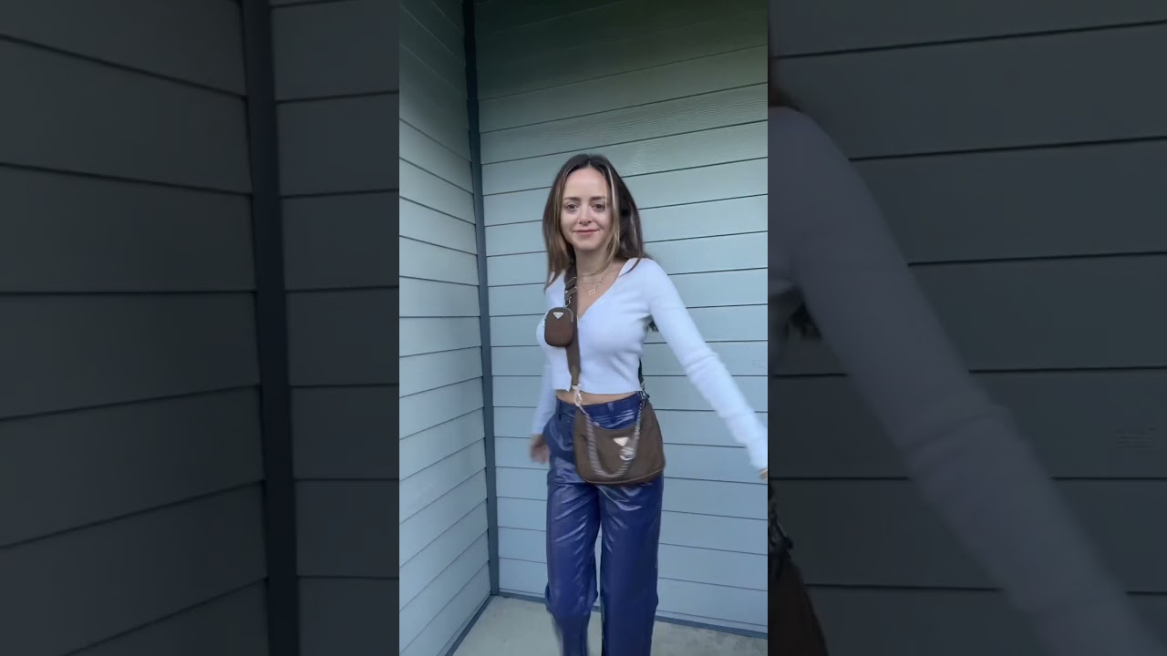 Outfit Inspiration: how to wear blue faux leather pants to work 