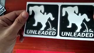 Sticker | Custom Made Unleaded for cars