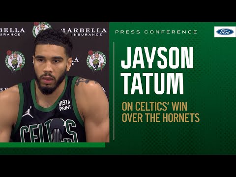 POSTGAME PRESS CONFERENCE: Jayson Tatum on friendly trash talk with Grant Williams in Charlotte