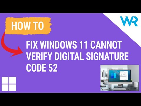 FIX: Windows cannot verify digital signature – Code 52 - YouTube
