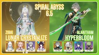 C0 Zibai Lunar Crystallize &amp; C0 Alhaitham Hyperbloom | Spiral Abyss 6.5 | Genshin Impact