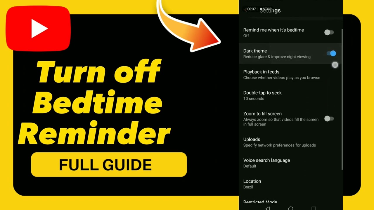 How To Turn Off Bedtime Reminder On YouTube YouTube How To Turn Off Bedtime Reminder On YouTube YouTube